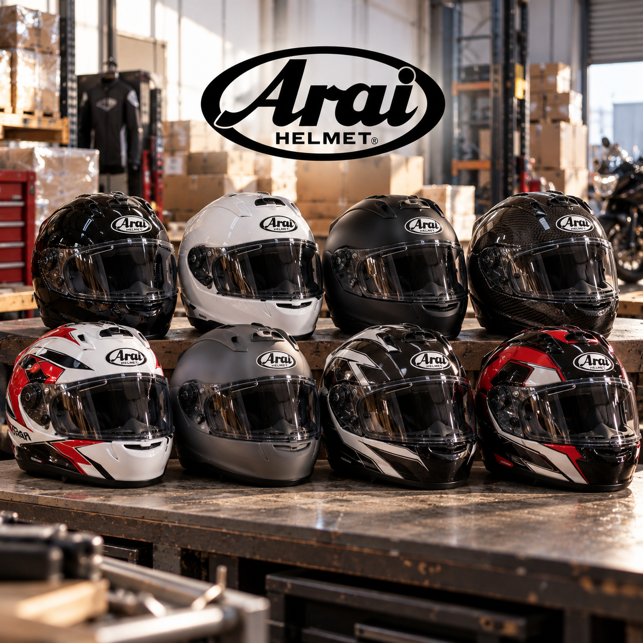 Arai — Lot 8 Arai Helmet serie 2